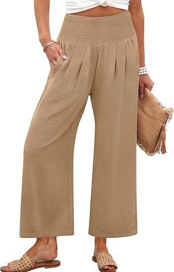 Springautumn Solid-color Womens Cropped High-waist Pants