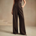 Commuter-Ready Solid-Color Elegant High-Waist Pants That Create A Slimming Look