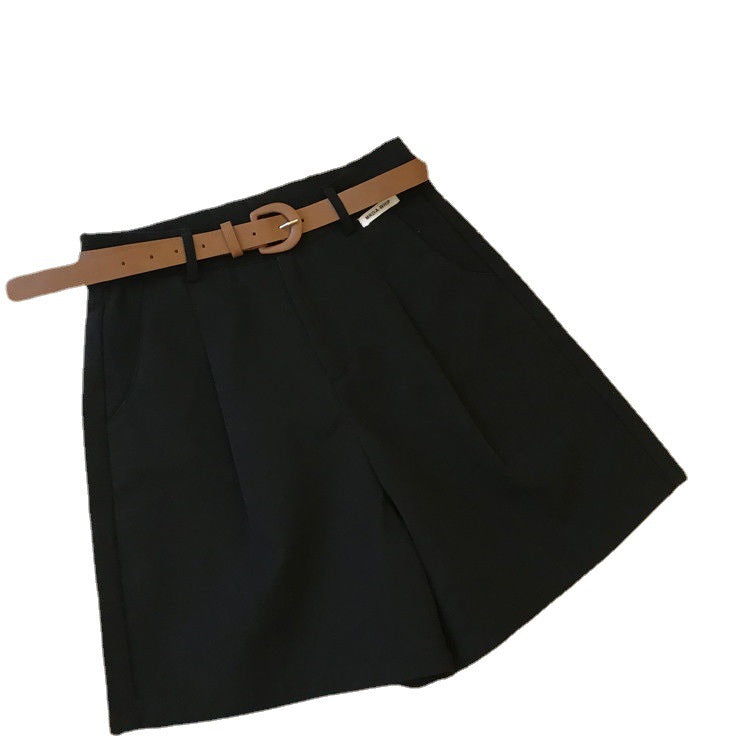 Womens Relaxed Versatile High-waisted Workwear Wide-leg Pants