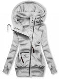 Stitched Drawstring Hooded Slim Fashion Jacket