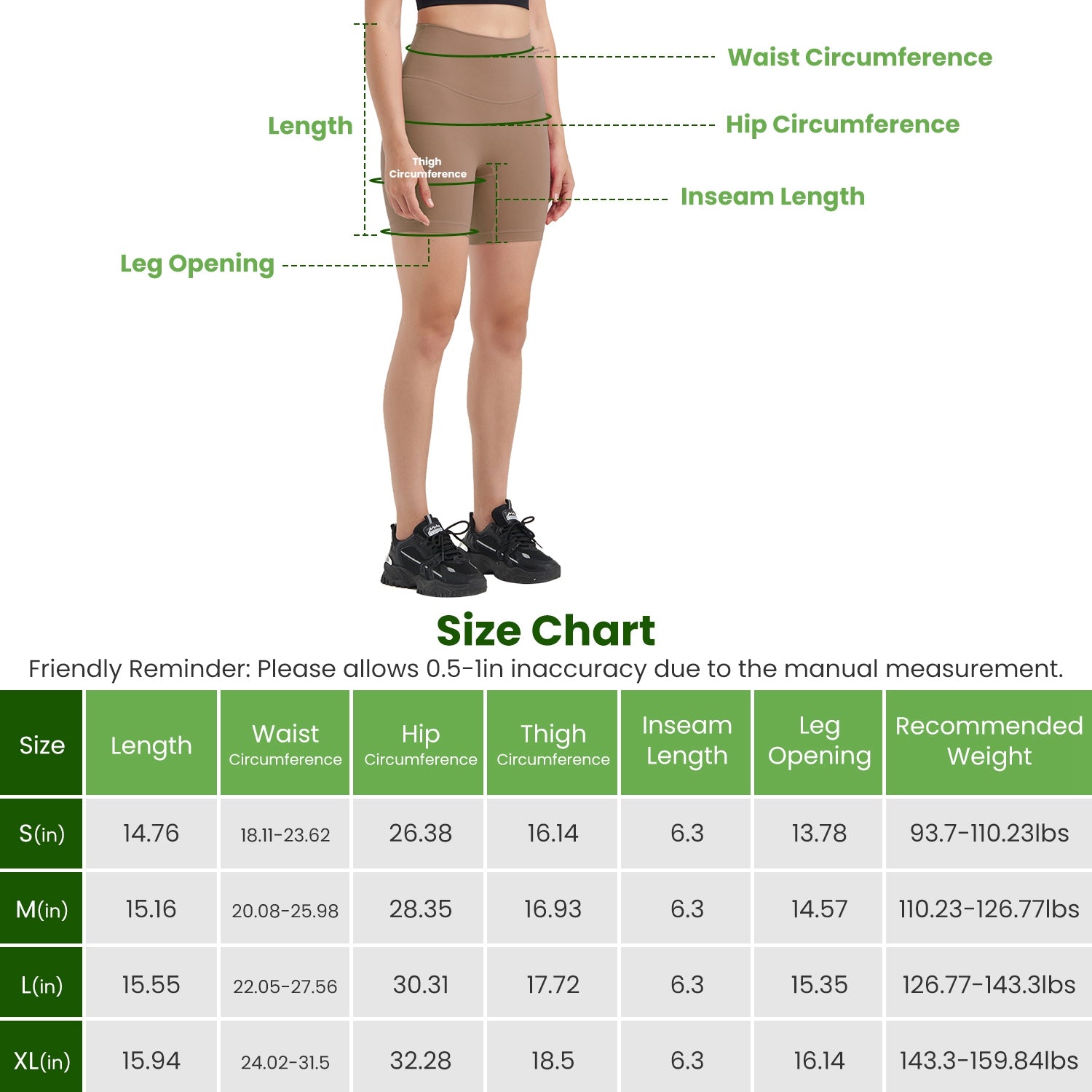 4 Sizes-5 Colors Option -- 1Pc Women's High Waist Biker Shorts Tummy Control Pants Athletic Leggings Spandex Booty Shorts With 6.3In Inseam No Front Seam For Workout Yoga Running Volleyball Dance