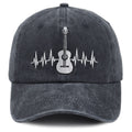 2pcs Guitar Accessories Baseball Cap Guitar Hat Gifts For Women Men, Adjustable Embroidered Wash Cotton Baseball Cap