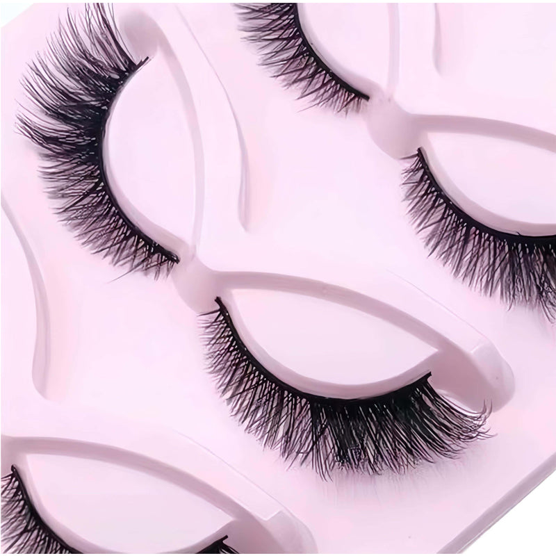 5 Pairs False Lashes Eyelashes Extension Cluster, Faux Mink Fluffy Long Full Look Eye Bottom,  Dramatic Cosmetic Makeup