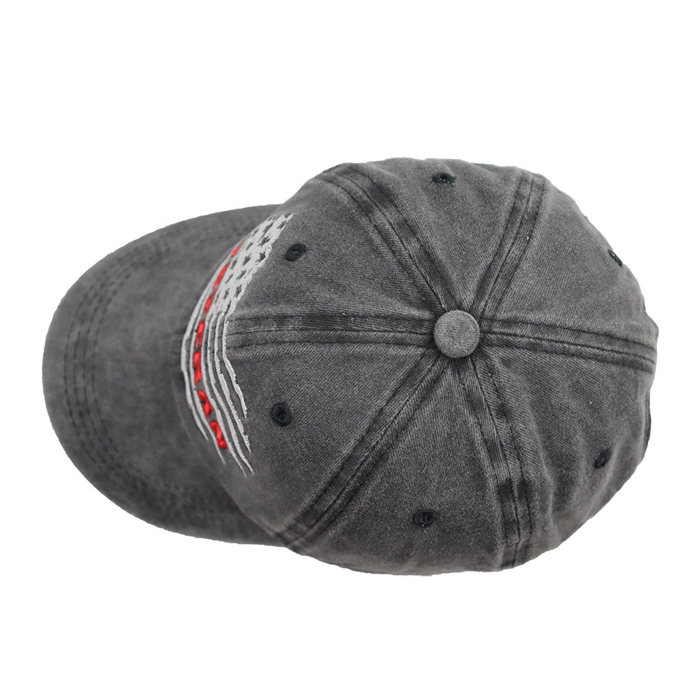 2pcs USA Patriotic Military Hat,Distressed Veteran Army Hat For Men Women, Adjustable Embroidered Wash Cotton Baseball Cap