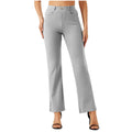 Elastic Waist Work Office Straight-leg Trousers