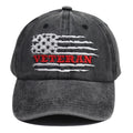 2pcs USA Patriotic Military Hat,Distressed Veteran Army Hat For Men Women, Adjustable Embroidered Wash Cotton Baseball Cap