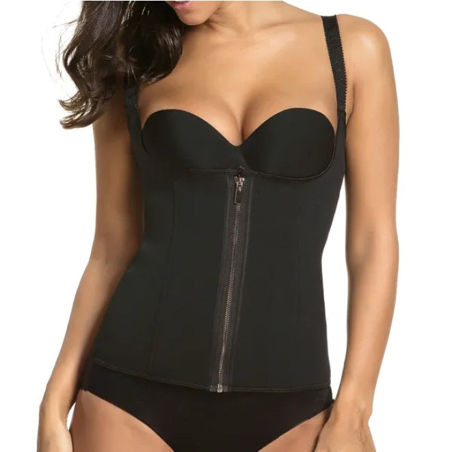 Zippered Waist Trainer Corset Waist Tummy Control Body Shaper Cincher Back Support