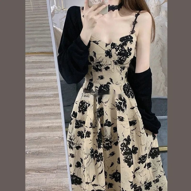 Spring New Arrival French Retro Hepburn-style Elegant Two-piece Set