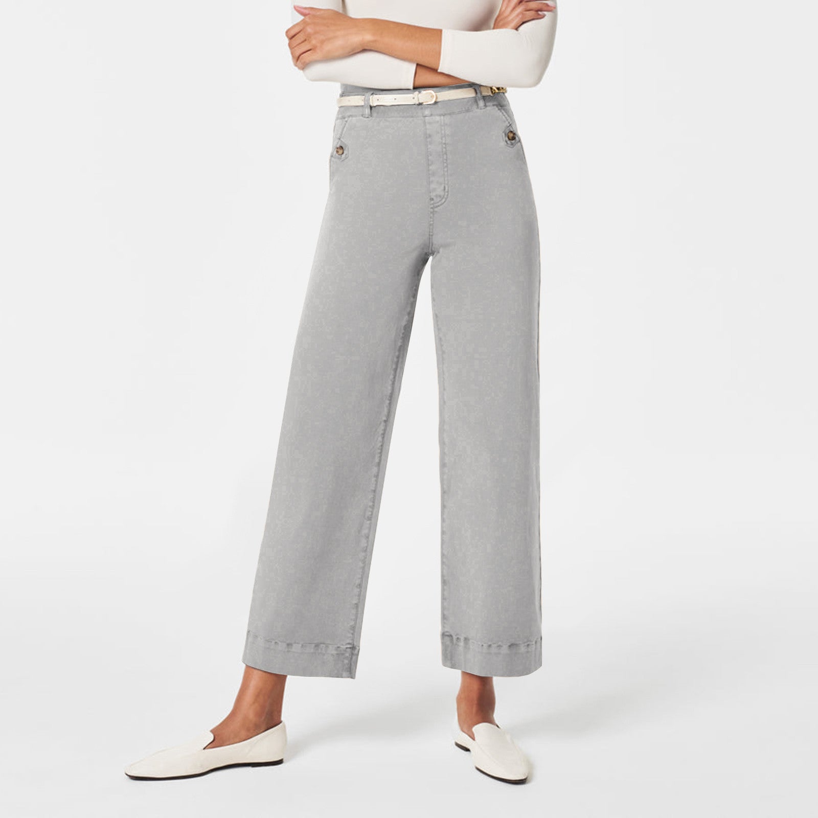 Women's Straight-leg Wide-leg Cropped Jeans