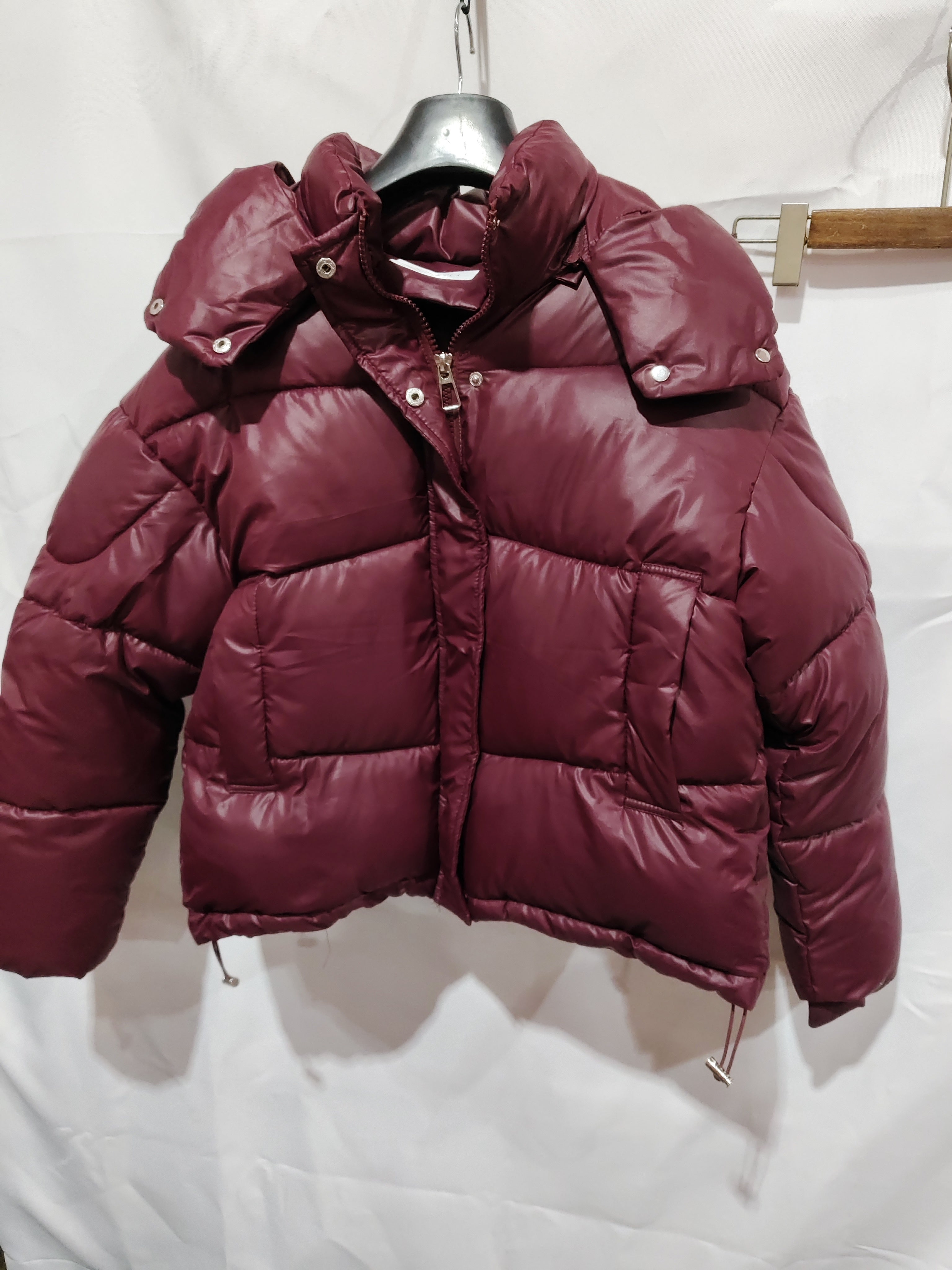 Women's Clothing Graceful Stand Collar Hooded Cotton Jacket