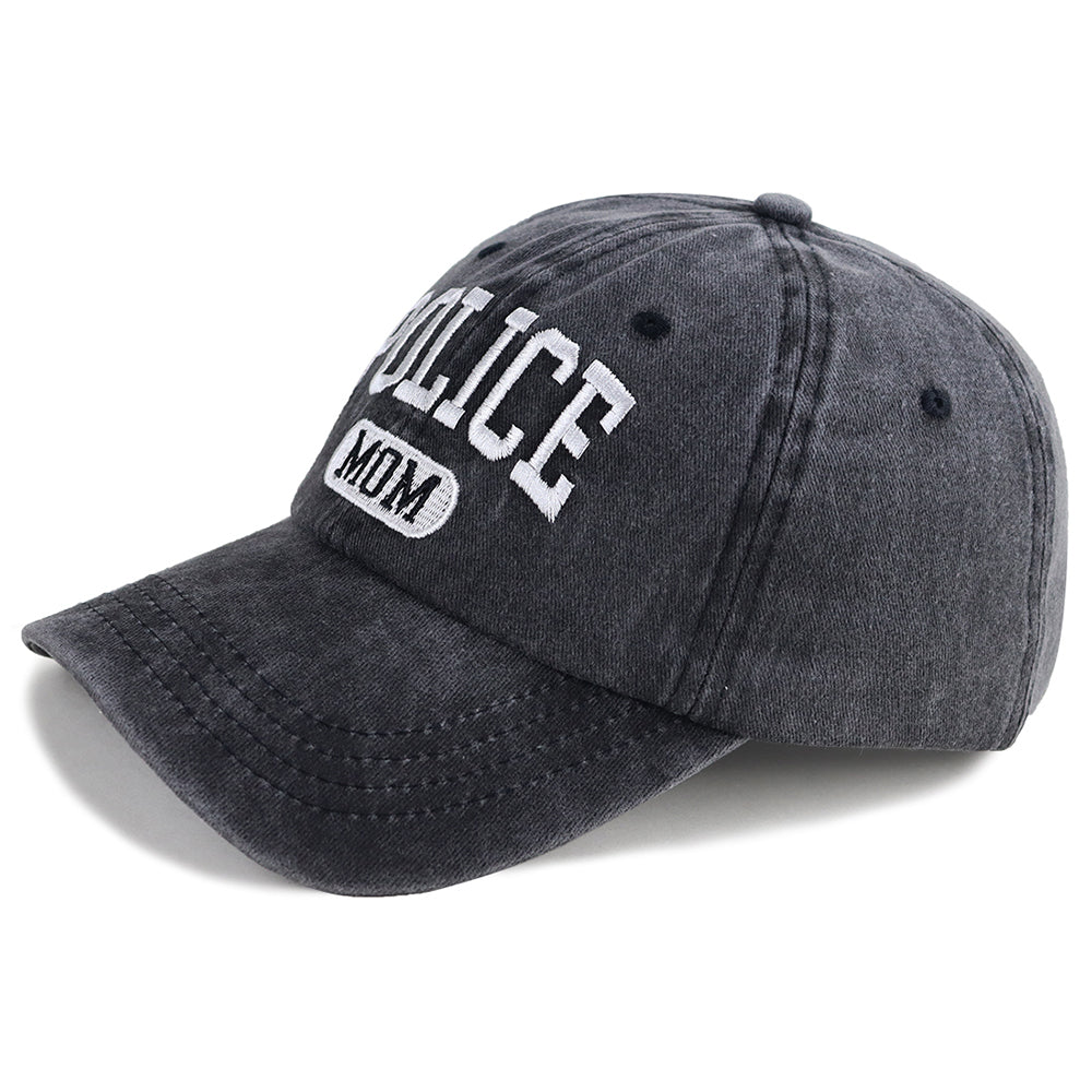 Proud Police Mama Baseball Cap Gifts, Adjustable Embroidered Wash Cotton Baseball Cap