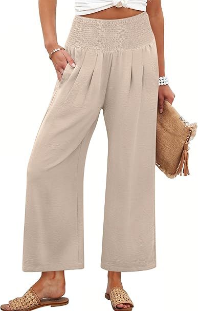 Springautumn Solid-color Womens Cropped High-waist Pants