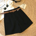 Womens Relaxed Versatile High-waisted Workwear Wide-leg Pants
