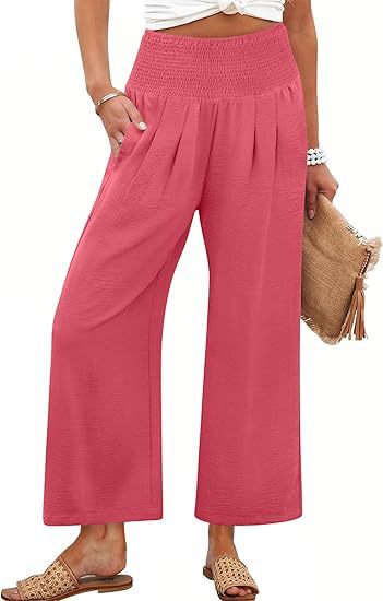 Springautumn Solid-color Womens Cropped High-waist Pants