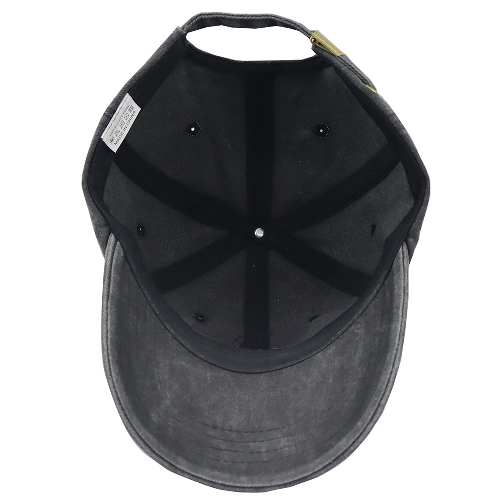 2pcs Knives Black Hat For Women Men, Adjustable Embroidered Wash Cotton Baseball Cap