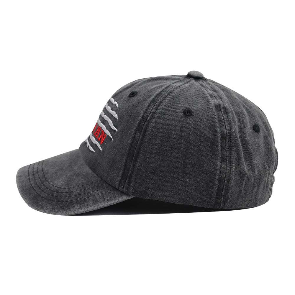 2pcs USA Patriotic Military Hat,Distressed Veteran Army Hat For Men Women, Adjustable Embroidered Wash Cotton Baseball Cap