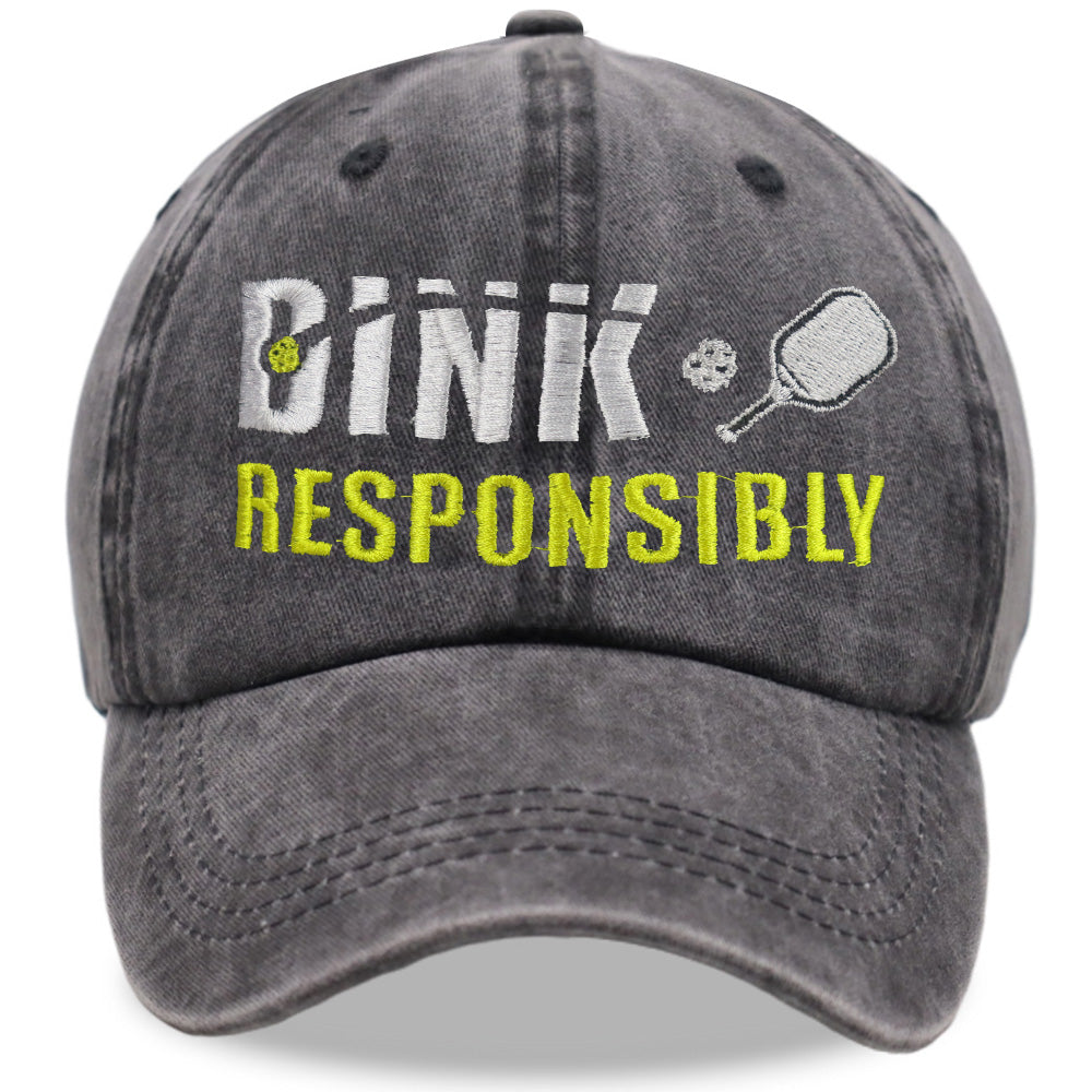 2pcs Pickleball Hat For Men Women, Adjustable Embroidered Wash Cotton Baseball Cap