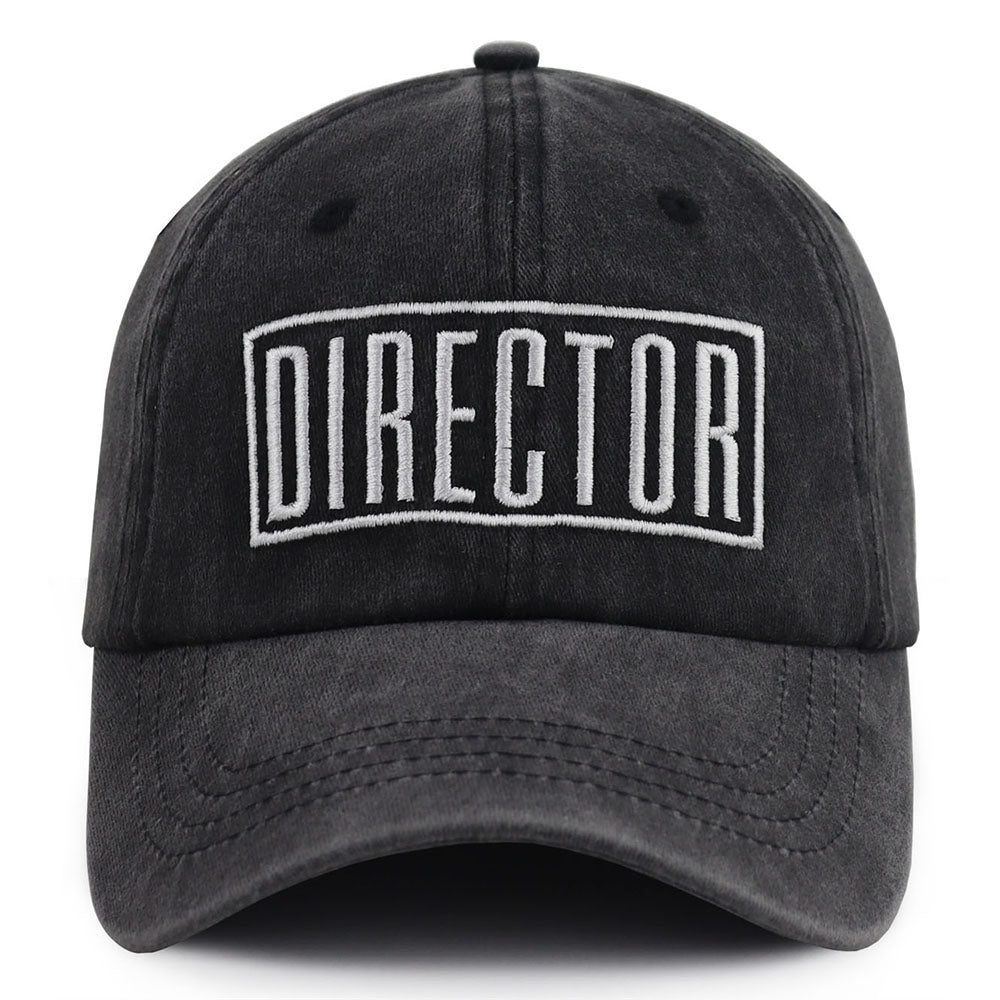 2pcs Director Filmmaker Hats For Women Men, Adjustable Embroidered Wash Cotton Baseball Cap