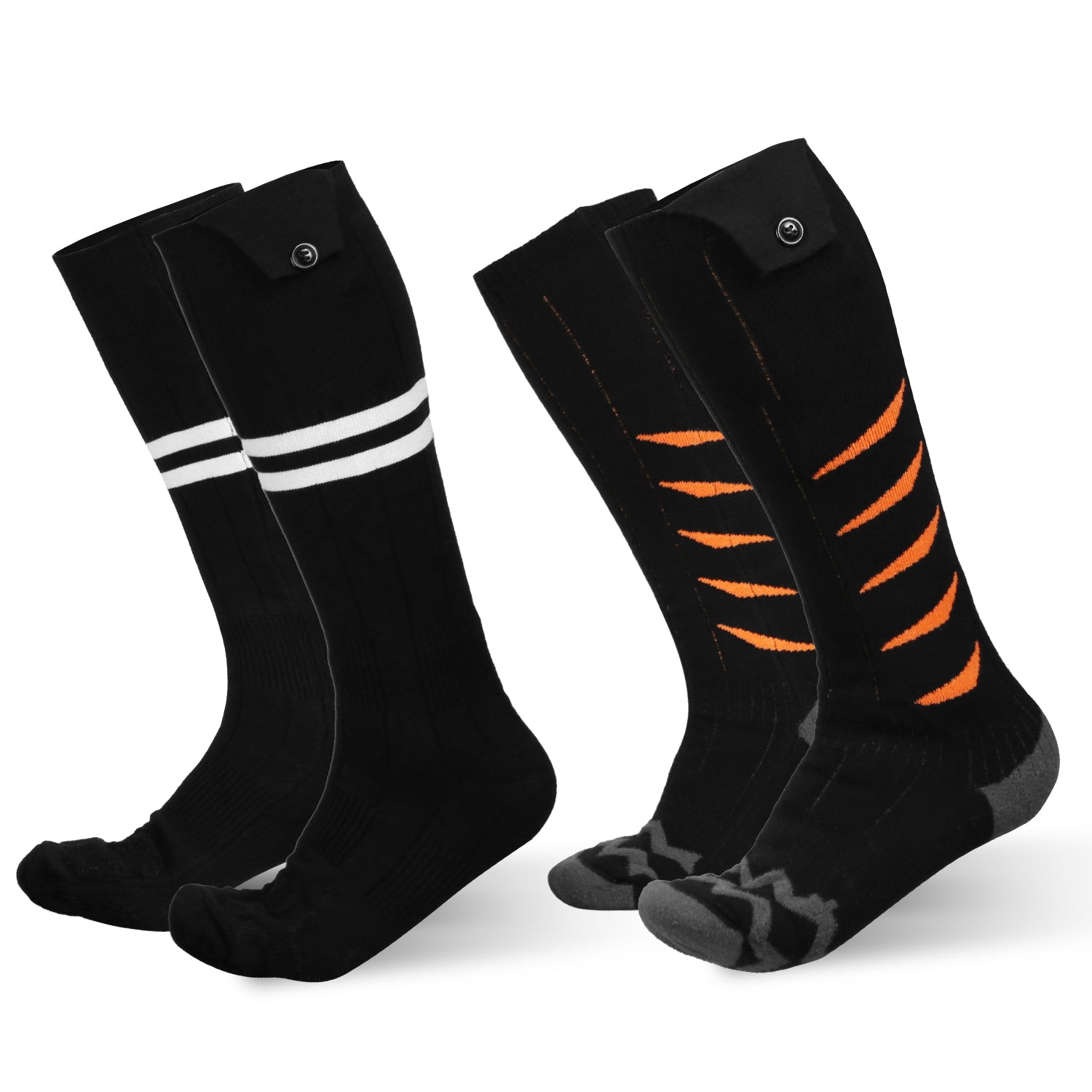 2 Types Options -- 1 Pair Of Heated Socks For Men Women Electric Heating Socks With APP Control 5000mAh Battery Rechargeable Thermal Socks Winter Warm Socks For Skiing Hiking Camping Hunting
