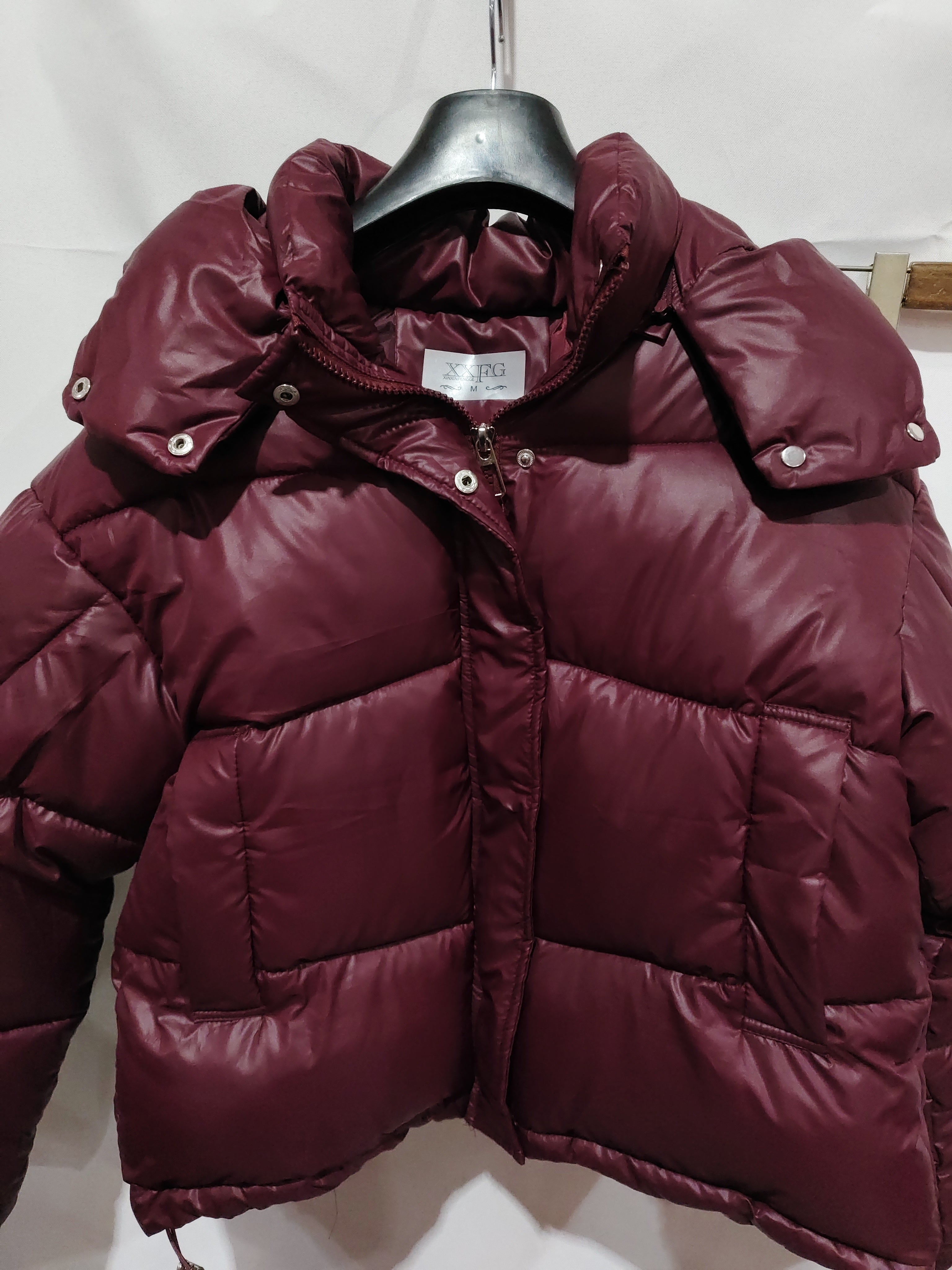 Women's Clothing Graceful Stand Collar Hooded Cotton Jacket
